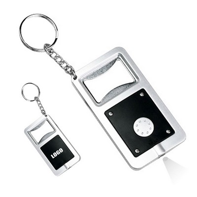 Multi-Function Bottle Opener Keychain with Flashlight