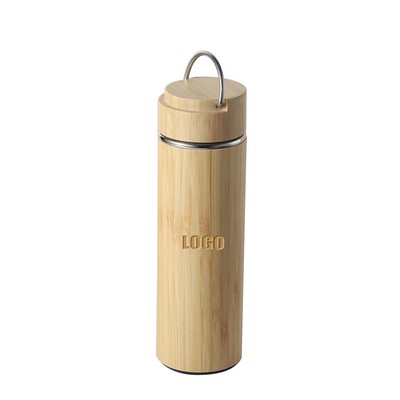 500ml Bamboo Encased Stainless Steel Cup with Double Wall Insulation