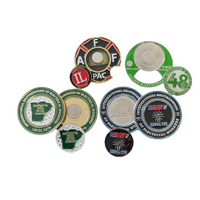 Challenge Coin with ball marker and or bottle opener