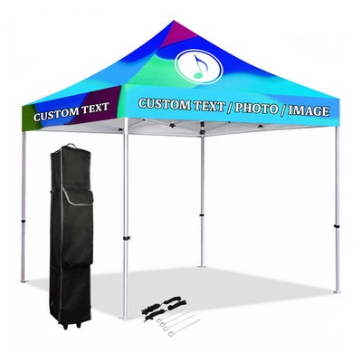 Premium 10' Hex Frame with Custom Full-Color Canopy