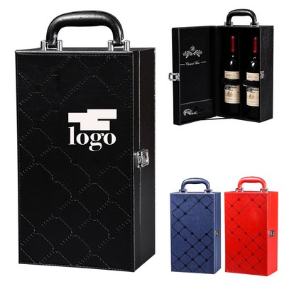 Western Style PU Leather Wine Box