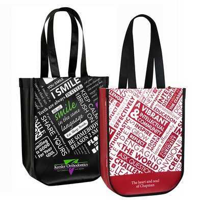 Stylish Round Cornered Laminated Custom Promotional Bag (9"x12"x4.5")