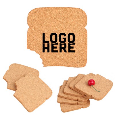 Toast Shape Cork Coasters