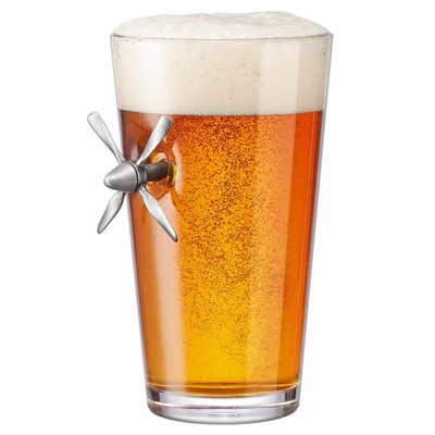 Propeller Embedded Pint Glass