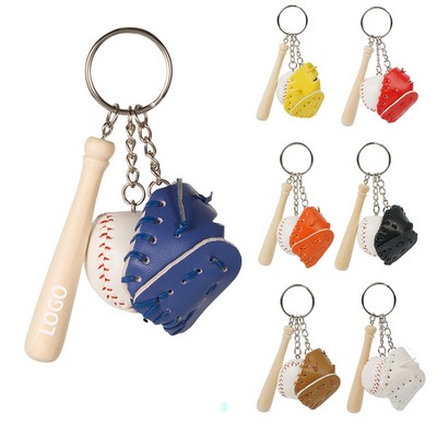 Baseball Set Keychain