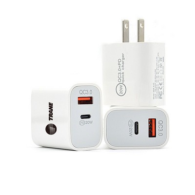 Dual 20W USB-A / USB-C Power Adapter