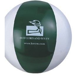 9" Inflatable Alternating Forest Green/White Beach Ball