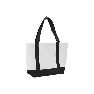 Cotton Canvas Tote Bag w/ Trim Colors 18" x 12.5"