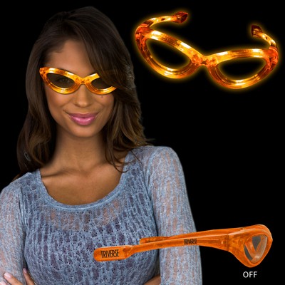 Light Up Orange Flashing Glasses