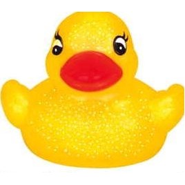 Rubber Transparent Son Duck w/ Glitter Inside©