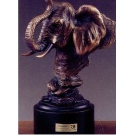 Gallery Style Elephant Head Trophy Figurine