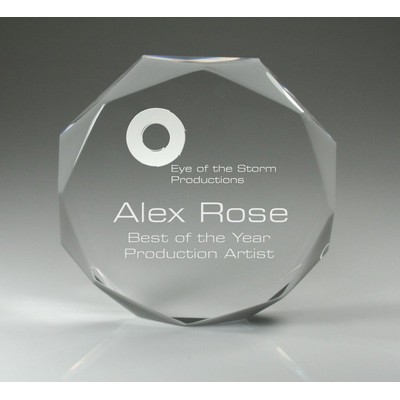 8" Faceted Octagon Award in 1" Acrylic