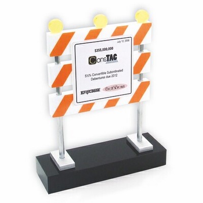 Construction Sign Embedment/Award/Paperweight