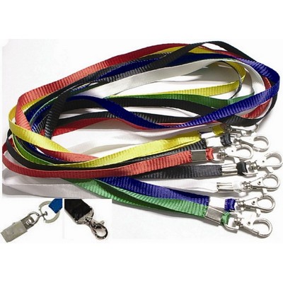 Polyester Lanyard w/Metal Clip (18"x3/8")