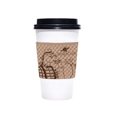 Dimpled Kraft Coffee Sleeve