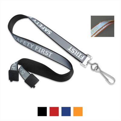 5/8" Polyester Lanyard Safety First with Breakaway (Swivel Hook)