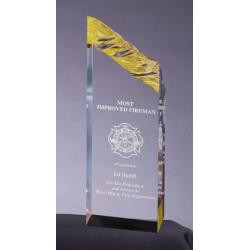 Glacier Tower Acrylic - Gold Reflective Award - 8-1/2"