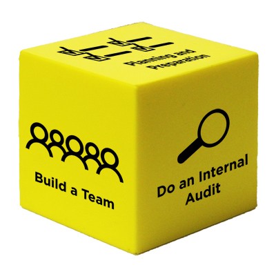 Yellow Cube Stress Reliever Toy