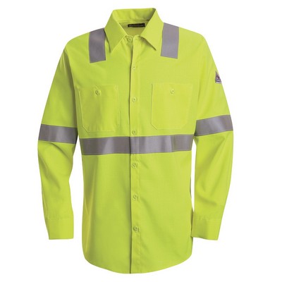 Bulwark™ Hi-Visibility Flame-Resistant Work Shirt - Yellow/Green