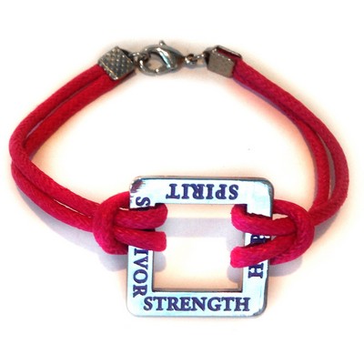 Square Awareness Bracelet w/ Customized Message