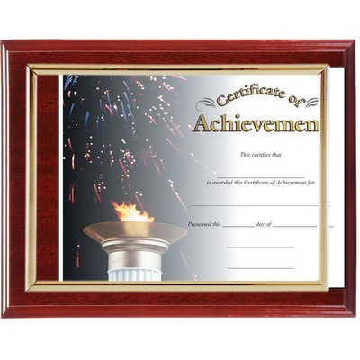 Mahogany Gloss Slide In Certificate Plaque-8.5x11" Doc