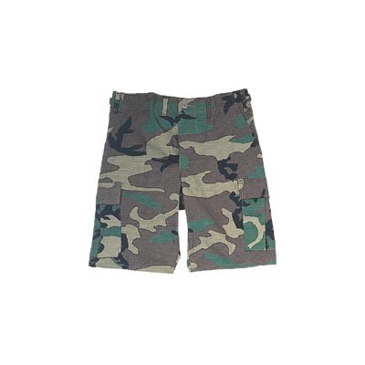 Camouflage B.D.U. Shorts - Woodland Camo