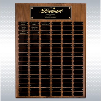 Step Edge Genuine Walnut 102 Plate Perpetual Plaque (18" x 24")