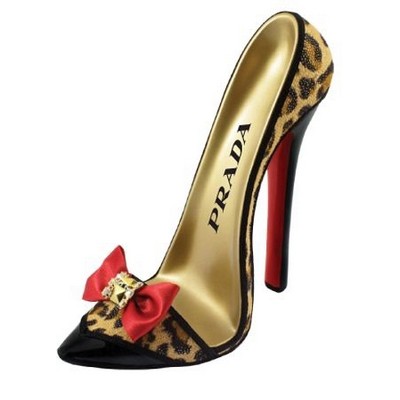 Red Leopard High Heel Shoe Stand