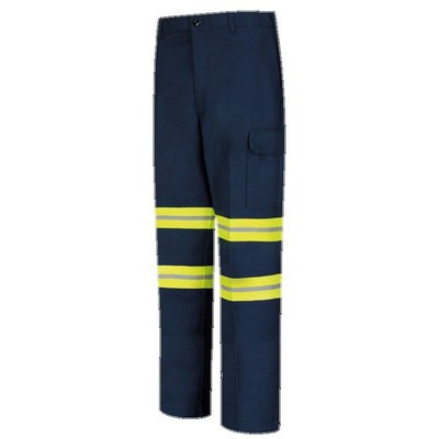 Red Kap™ Men's Enhanced Visibility Cargo Pants - Navy Blue/Yellow/Silver