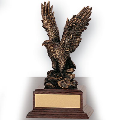 8 ½" Brass Electroplated Eagle Trophy