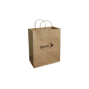 Natural Kraft Custom Paper Shopping Bag (10"x5"x13")