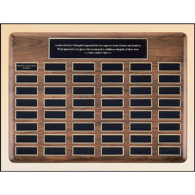 Walnut Perpetual 36 Plate Plaque (22" x 30")