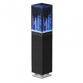 SuperSonic Bluetooth Mini Tower Water Speaker- 6 Multi-Colored LED Lights-2' High