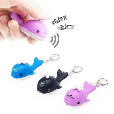 Whale LED Light & Sound Keychain