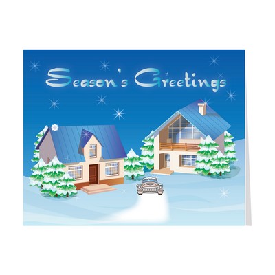 Two Homes Season's Greetings Greeting Card