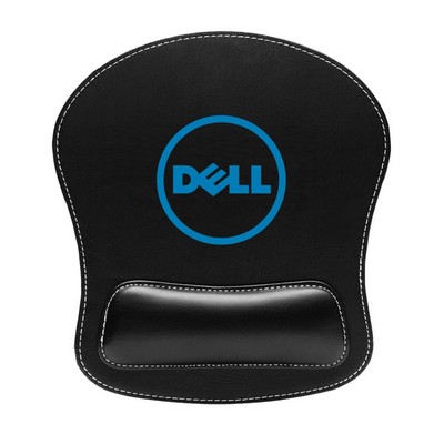 Union Printed - CEO Leatherette Mouse Pad with Wrist Rest - 1-color Print