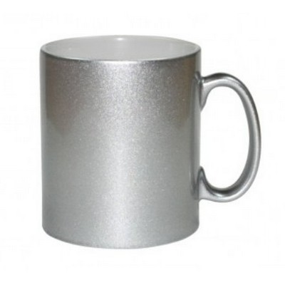 11 oz. Metallic Color Ceramic Mugs in Silver