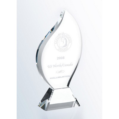 Flame Award with Clear Base, Small (9-7/8"H)