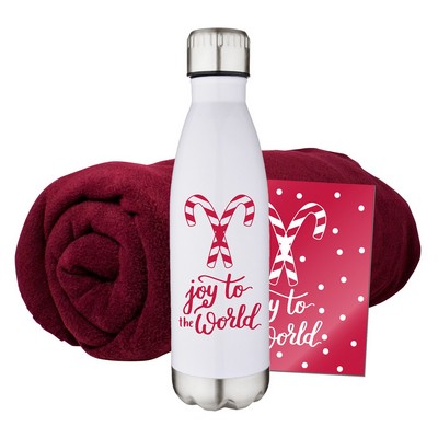 Fleece Blanket & Tumbler Combo Set