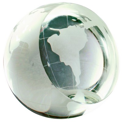 3" Crystal Globe Paperweight