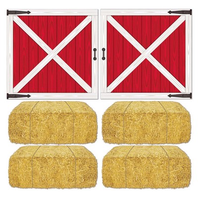 Barn Loft Door & Hay Bale Props