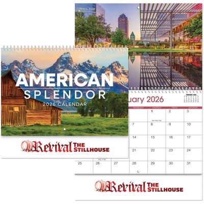 American Splendor Spiral Wall Calendar