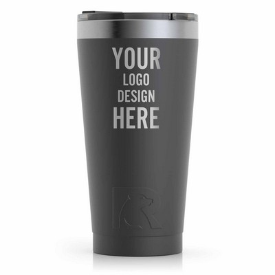 Personalized Laser Engraved RTIC 16 oz Pint Glass - Powder Coated