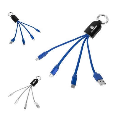 Jellyfish Style 4-in-1 Charger Keychain