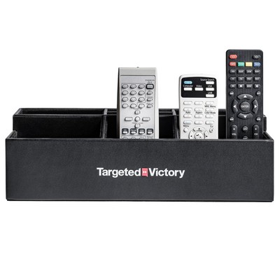 Leatherette Black Remote Control Organizer