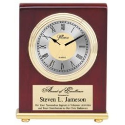 Vertical Rosewood Clock, 4" x 5"