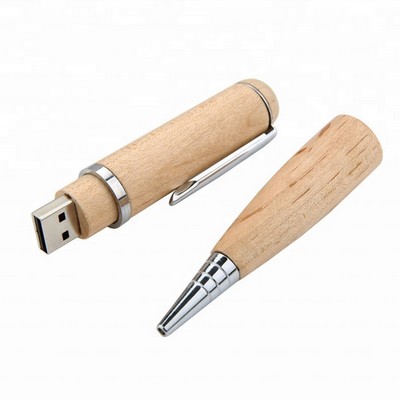 Wooden Ballpoint Pen USB Flash Drive