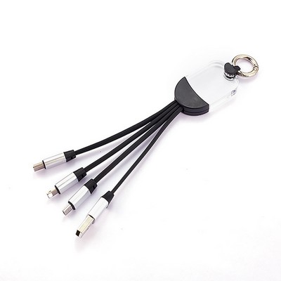 3 in 1 Acrylic Glowing LOGO USB Charging Cable