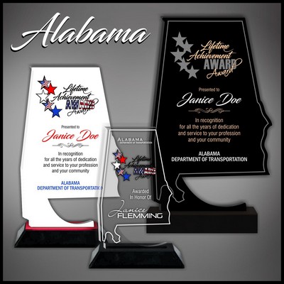 13" Alabama Clear Acrylic Award with Color Print