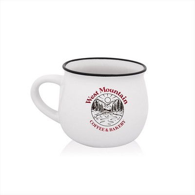 12 oz. Two-Tone Potbelly Ceramic Mug (2 Color Imprint)